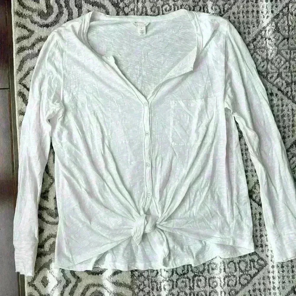 Caslon white cotton top size medium - Picture 1 of 2